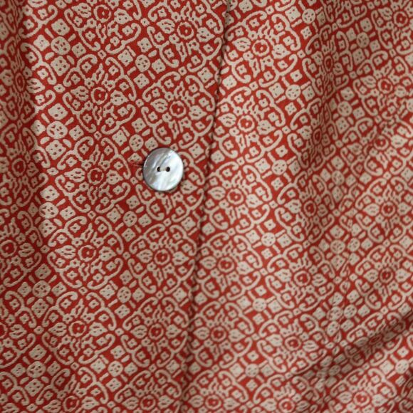 Y2K Sigrid Olsen Red & White Patterned Blazer Jacket Size 10 - Picture 5 of 11